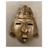 Vintage hand carved stone Mayan burial mask