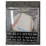 Derek Jeter & David Wells Signed Authenticated