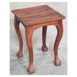 Antique mahogany side table with claw and ball