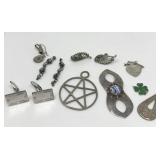 Group of sterling silver jewelry