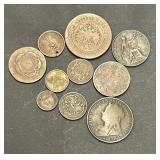 Group of 19th century foreign coins