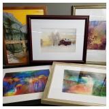 5 prints,  some signed