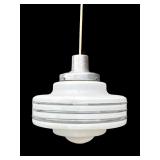 Vintage 1930's French frosted glass pendant light