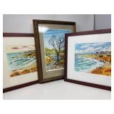 Three signed watercolors