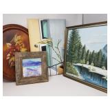 Four oil paintings, some signed