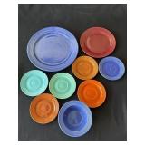 Lot of vintage Bauer ceramic dishes