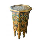 Vintage Moroccan wood end table