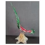 Murano hand blown art glass pheasant figure