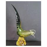 Murano style hand blown art glass pheasant figure