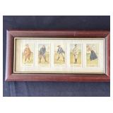 Vintage framed tobacco golf cards