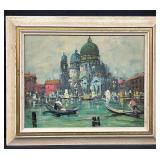Framed and signed oil on canvas painting