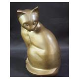 Vintage brass cat figurine