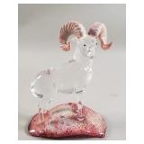 Art glass ram figurine