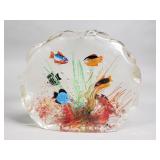 Vintage signed aquarium sculpture