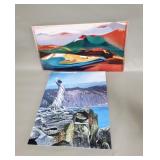 Pair of prints on metal, R. Chase and Ken L. Smith