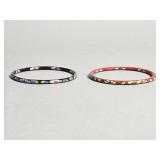 Vintage Chinese cloisonne bangle bracelets