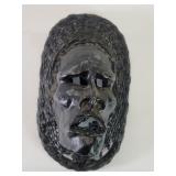 Metal face sculpture wall decoration