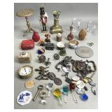 Group of collectibles, Tiffany & Co. clock as