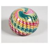 Signed art glass paperweight