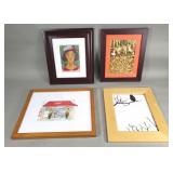 Group of paintings and prints