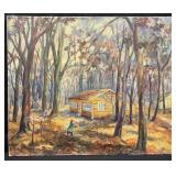 Vintage signed oil on canvas painting