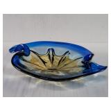 Murano style hand blown art glass bowl