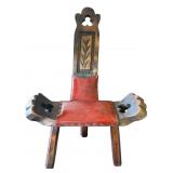 Vintage Spanish brutalist tripod chair