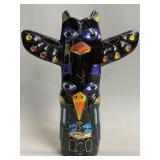 Signed art glass totem