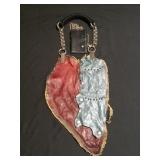 Hand crafted denim and leather purse & wallet