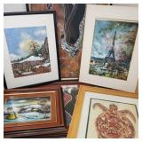 Group of oil and mixed media paintings