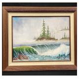 Framed and signed oil on canvas painting