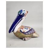 Mexican Tonala pottery pelican figurine with