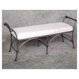 Drexel metal and upholstered bedroom bench