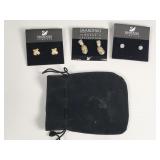 Three sets of Swarovski earrings