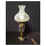 Vintage Astral glass and brass table lamp