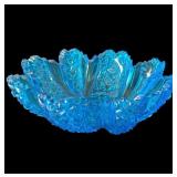 Vintage blue glass bowl