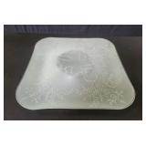 Frosted glass fused opaque bowl