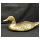 Vintage solid brass duck figurine