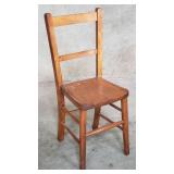 Antique oak child's side chair