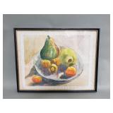 Signed Mung Sin Kim still life watercolor