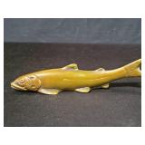 Vintage bronze fish paperweight