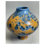 Signed ad dated crystalline art pottery vase