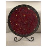 Vintage Pier one Mosaic glass art design /plate