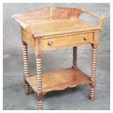 Antique pine single-drawer wash stand