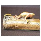Vintage Chesney Studio mixed metals frog sculpture