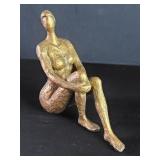 Vintage gilt composite nude figure