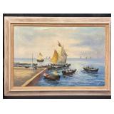 Framed and signed oil on canvas painting