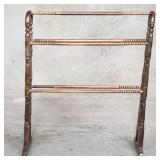 Vintage wood blanket rack