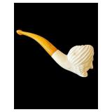 Vintage carved Turkish meerschaum pipe