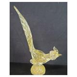 Murano style art glass pheasant figure